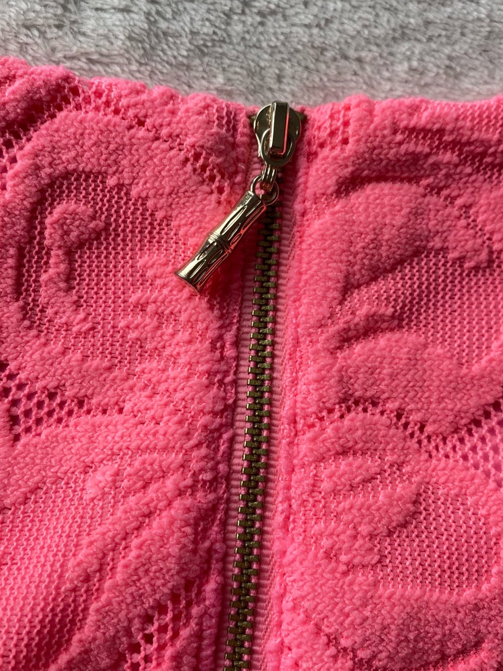 Lilly Pulitzer Maybelle Top Coral Wildflower Lace XS hot pink - Picture 13 of 16